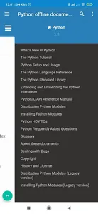 Python documentation offline screenshot 2