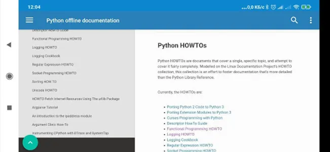 Python documentation offline screenshot 5