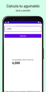 Aguinaldo Calculadora screenshot 1