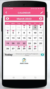 Angle Period Tracker Calendar screenshot 4