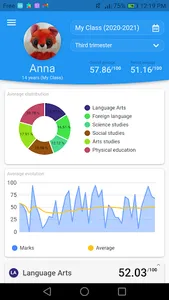 Enter marks and show average screenshot 0