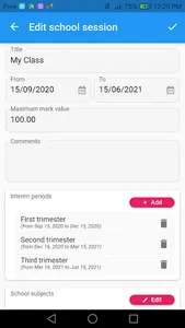 Enter marks and show average screenshot 5
