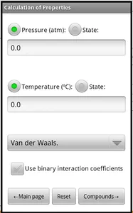 Energy properties calculator screenshot 2