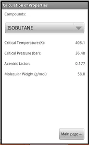 Energy properties calculator screenshot 3