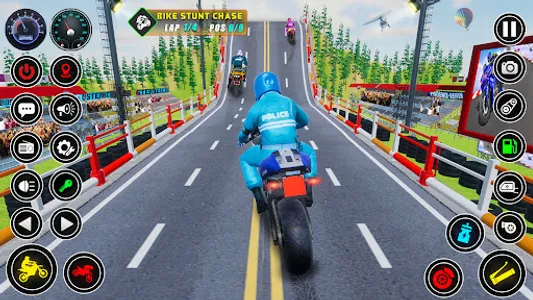 Police bike Stunt Bike Racing screenshot 1