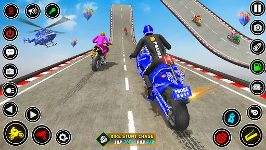 Police bike Stunt Bike Racing screenshot 4