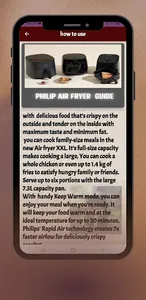 Philips air fryer guide screenshot 1