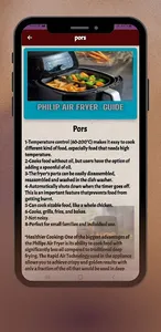 Philips air fryer guide screenshot 3