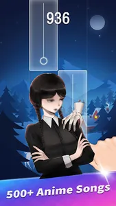 Wednesday Addams Piano Tiles screenshot 2