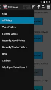 Pigos Video Player & Trimmer screenshot 0