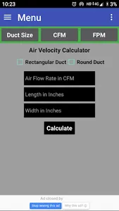 Duct Calculator screenshot 1