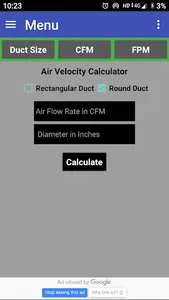 Duct Calculator screenshot 2