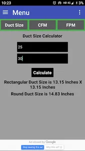 Duct Calculator screenshot 5