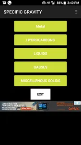 Specific Gravity screenshot 0