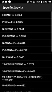 Specific Gravity screenshot 1