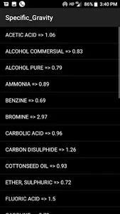 Specific Gravity screenshot 2