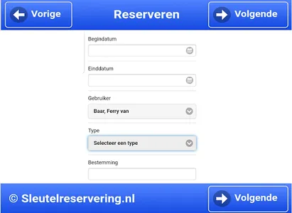 Sleutelreservering screenshot 11