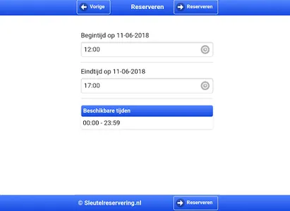 Sleutelreservering screenshot 22