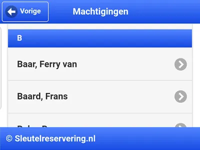 Sleutelreservering screenshot 6