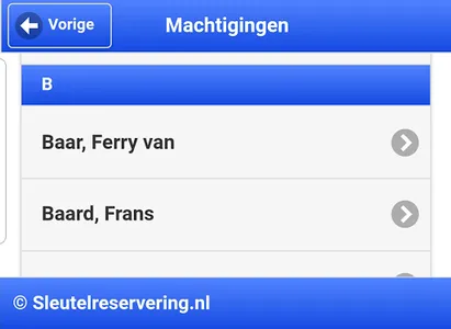 Sleutelreservering screenshot 8