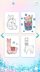 Kawaii Coloring Book Glitter screenshot 2