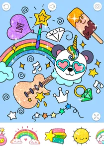 Kawaii Coloring Book Glitter screenshot 8