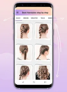 Hairstyles step by step screenshot 1