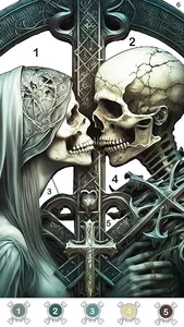 Skull Color, Color by Number screenshot 10