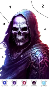 Skull Color, Color by Number screenshot 12