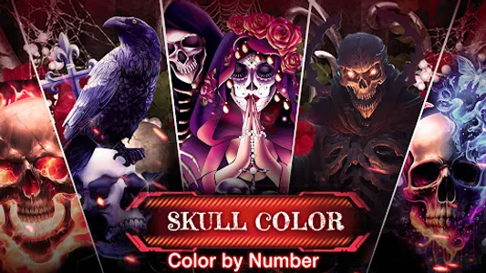 Skull Color, Color by Number screenshot 23