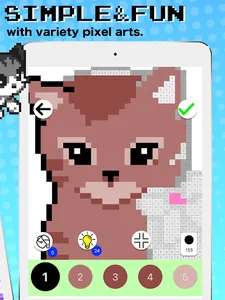 Pixel coloring color by number screenshot 13