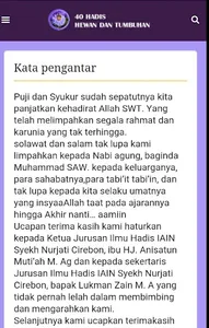 40 Hadis Tentang Hewan dan Tum screenshot 5