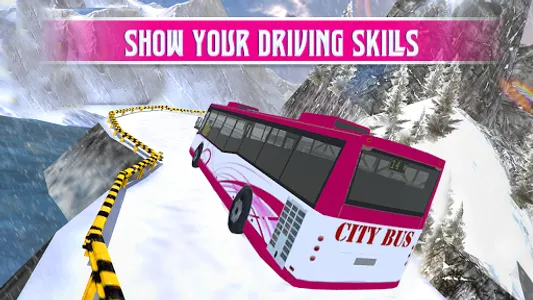 Pink Lady Snow Bus City Driver screenshot 14