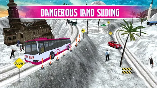 Pink Lady Snow Bus City Driver screenshot 3