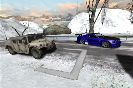 Snow Car Racing screenshot 2