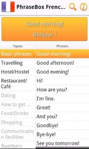 Phrasebook French Lite screenshot 1