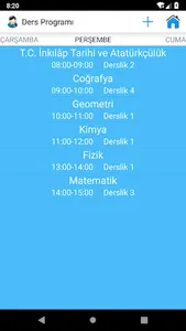 Planlı Öğrenci: Ders Programı screenshot 1
