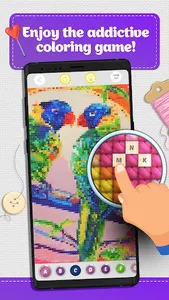 Cross Stitch Coloring Art screenshot 0