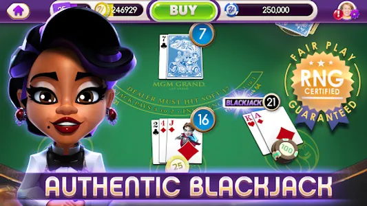 myVEGAS BlackJack 21 Card Game screenshot 1