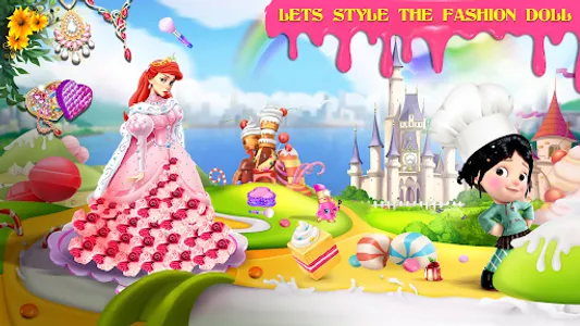 Fashion Doll- Girls Cake Games screenshot 1