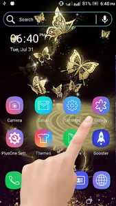 Gold Butterfly Water LWP screenshot 1