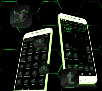 Cool Neon Green Launcher Theme screenshot 0