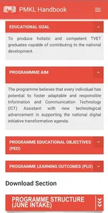 PMKL Student Handbook screenshot 1