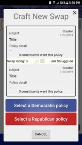 PolitiSwap screenshot 1