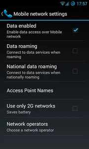 Network operators shortcut screenshot 0