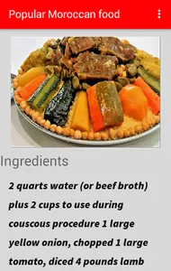 Popular food famous in Morocco screenshot 1