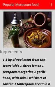 Popular food famous in Morocco screenshot 2