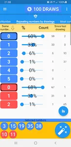 Eurojackpot results statistics screenshot 5