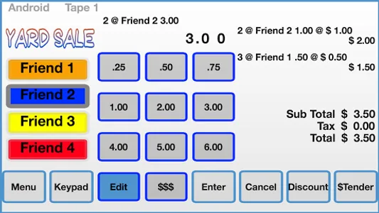 Yard Sale Checkout Register screenshot 1