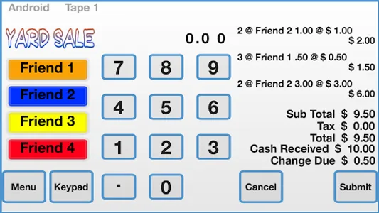 Yard Sale Checkout Register screenshot 2